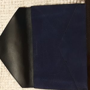 Banana Republic blue suede clutch
